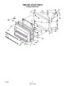 08 - Freezer Door parts for Whirlpool Refrigerator ET20DKXVG03 from AppliancePartsPros.com