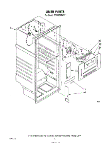 03 - Liner parts for Whirlpool Refrigerator ET18SCXRWR1 from AppliancePartsPros.com