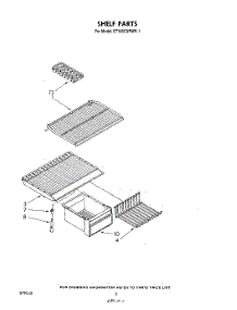 05 - Shelf parts for Whirlpool Refrigerator ET18SCXRWR1 from AppliancePartsPros.com
