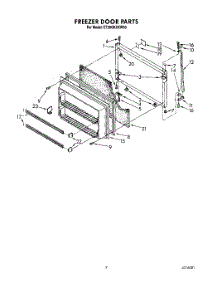 05 - Freezer Door parts for Whirlpool Refrigerator ET20GKXXW00 from AppliancePartsPros.com