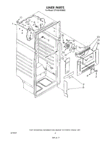 03 - Liner parts for Whirlpool Refrigerator ET18SKRSW03 from AppliancePartsPros.com
