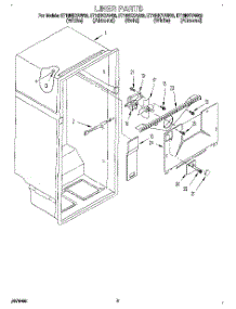02 - Liner parts for Whirlpool Refrigerator ET18NKYAN02 from AppliancePartsPros.com