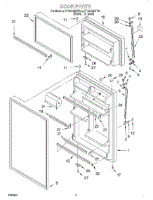 02 - Door parts for Whirlpool Refrigerator ET18NMXFN01 from AppliancePartsPros.com
