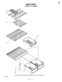 05 - Shelf parts for Whirlpool Refrigerator ET18TK1MWR2 from AppliancePartsPros.com