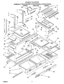 05 - Shelf, Lit / Optional parts for Whirlpool Refrigerator ET22DQRBB00 from AppliancePartsPros.com