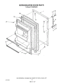 08 - Refrigerator Door , Lit / Optional parts for Whirlpool Refrigerator ET18SKRWW01 from AppliancePartsPros.com