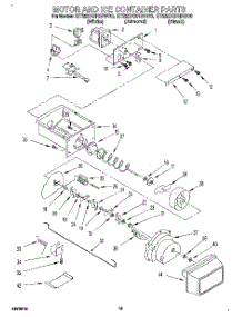 08 - Motor And Ice Container parts for Whirlpool Refrigerator ET22DQRBB00 from AppliancePartsPros.com