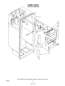 03 - Liner parts for Whirlpool Refrigerator ET18ZKXTN00 from AppliancePartsPros.com