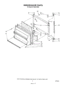 06 - Freezer Door parts for Whirlpool Refrigerator ET18ZKXTN00 from AppliancePartsPros.com