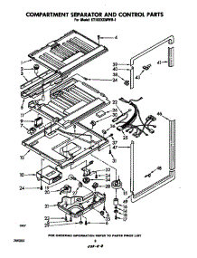 Compartment Separator And Control parts for Whirlpool Refrigerator ET18ZKXMWR1 from AppliancePartsPros.com