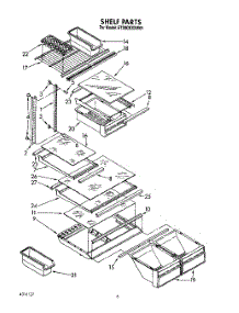04 - Shelf parts for Whirlpool Refrigerator ET20GKXXW01 from AppliancePartsPros.com