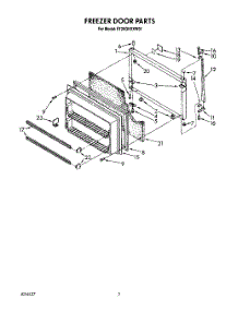 05 - Freezer Door parts for Whirlpool Refrigerator ET20GKXXW01 from AppliancePartsPros.com