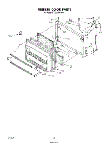 08 - Freezer Door parts for Whirlpool Refrigerator ET22DKXTN00 from AppliancePartsPros.com