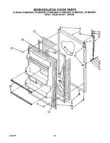 08 - Refrigerator Door , Lit / Optional parts for Whirlpool Refrigerator ET18NKYXW01 from AppliancePartsPros.com