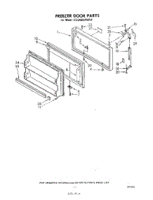 07 - Freezer Door parts for Whirlpool Refrigerator ET22MKXPWR0 from AppliancePartsPros.com