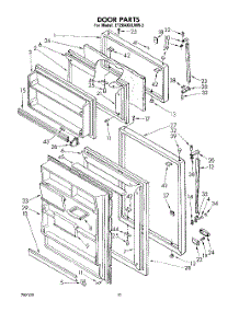 06 - Door, Lit / Optional parts for Whirlpool Refrigerator ET20AKXLWR3 from AppliancePartsPros.com