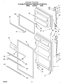 02 - Door parts for Whirlpool Refrigerator ET18NKXDG02 from AppliancePartsPros.com