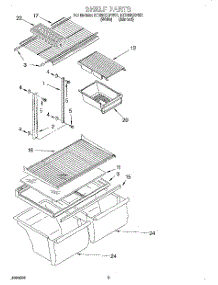 05 - Shelf, Lit / Optional parts for Whirlpool Refrigerator ET20NKXFW01 from AppliancePartsPros.com