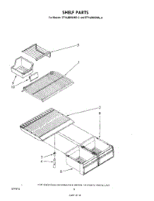 05 - Shelf parts for Whirlpool Refrigerator ET18JMXRWR3 from AppliancePartsPros.com