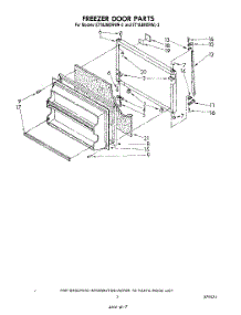 06 - Freezer Door parts for Whirlpool Refrigerator ET18JMXRWR3 from AppliancePartsPros.com