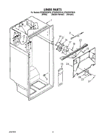 03 - Liner parts for Whirlpool Refrigerator ET20ZKXZG10 from AppliancePartsPros.com