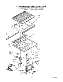 04 - Compartment Separator parts for Whirlpool Refrigerator ET20ZKXZG10 from AppliancePartsPros.com