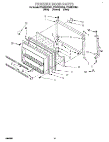 07 - Freezer Door, Lit / Optional parts for Whirlpool Refrigerator ET22DKXDB01 from AppliancePartsPros.com