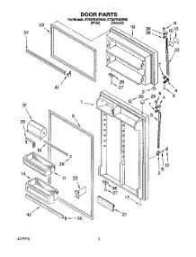 02 - Door parts for Whirlpool Refrigerator ET20PKXDN02 from AppliancePartsPros.com