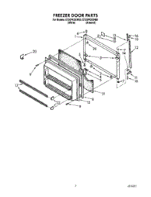 05 - Freezer Door parts for Whirlpool Refrigerator ET20PKXXN00 from AppliancePartsPros.com