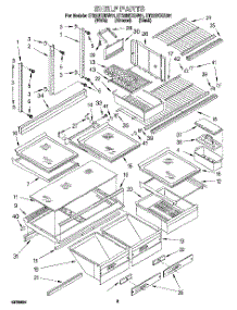 04 - Shelf, Lit / Optional parts for Whirlpool Refrigerator ET22DKXBN01 from AppliancePartsPros.com
