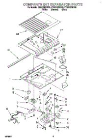 03 - Compartment Separator parts for Whirlpool Refrigerator ET22DQRDB00 from AppliancePartsPros.com