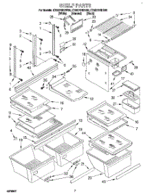 05 - Shelf, Lit / Optional parts for Whirlpool Refrigerator ET22DQRDB00 from AppliancePartsPros.com