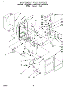 09 - Dispenser Front parts for Whirlpool Refrigerator ET22DQRDB00 from AppliancePartsPros.com