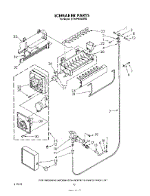 09 - Ice Maker , Lit / Optional parts for Whirlpool Refrigerator ET18PMXSW00 from AppliancePartsPros.com