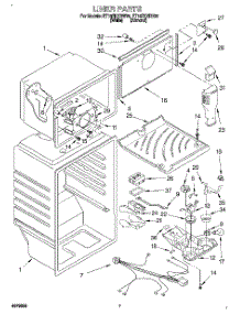 05 - Liner parts for Whirlpool Refrigerator ET18ZKXDN00 from AppliancePartsPros.com