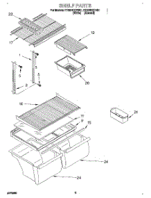 05 - Shelf, Lit / Optional parts for Whirlpool Refrigerator ET20NKXDW01 from AppliancePartsPros.com