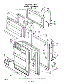 06 - Door , Lit / Optional parts for Whirlpool Refrigerator ET19TKXLWR0 from AppliancePartsPros.com