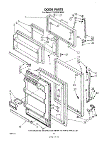 06 - Door , Lit / Optional parts for Whirlpool Refrigerator ET19TKXLWR4 from AppliancePartsPros.com
