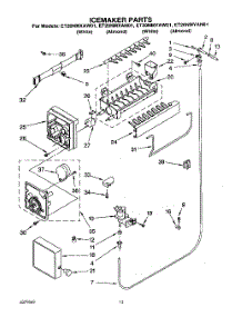 08 - Icemaker, Lit / Optional parts for Whirlpool Refrigerator ET20NMYAW01 from AppliancePartsPros.com