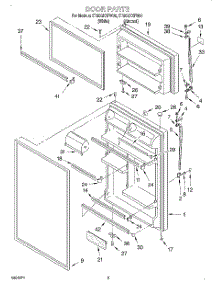 02 - Door parts for Whirlpool Refrigerator ET20GKXFW00 from AppliancePartsPros.com