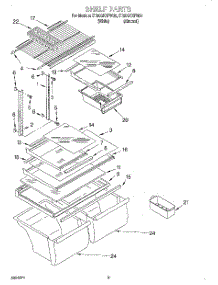 05 - Shelf, Lit / Optional parts for Whirlpool Refrigerator ET20GKXFW00 from AppliancePartsPros.com