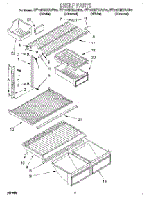 04 - Shelf parts for Whirlpool Refrigerator ET18NMXAN03 from AppliancePartsPros.com