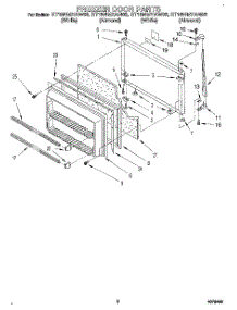 05 - Freezer Door parts for Whirlpool Refrigerator ET18NMXAN03 from AppliancePartsPros.com