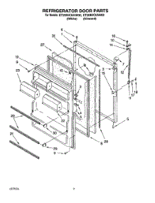 07 - Refrigerator Door, Lit / Optional parts for Whirlpool Refrigerator ET20NKXAN02 from AppliancePartsPros.com