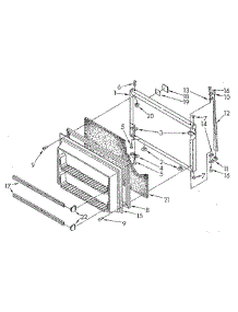 Freezer Door parts for Whirlpool Refrigerator ET20GKXSM02 from AppliancePartsPros.com