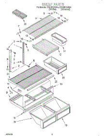 04 - Shelf parts for Whirlpool Refrigerator ET20NKXAW04 from AppliancePartsPros.com