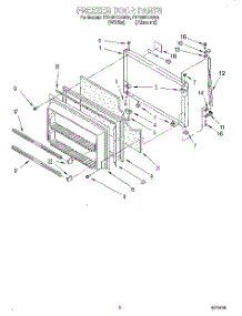 05 - Freezer Door parts for Whirlpool Refrigerator ET20NKXAW04 from AppliancePartsPros.com