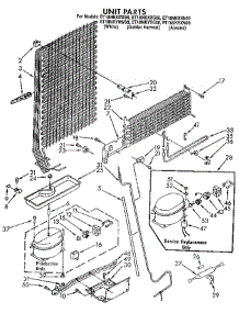Unit parts for Whirlpool Refrigerator ET18NKYXG00 from AppliancePartsPros.com