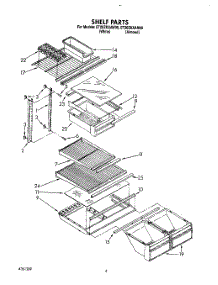 05 - Shelf parts for Whirlpool Refrigerator ET20ZKXAN00 from AppliancePartsPros.com