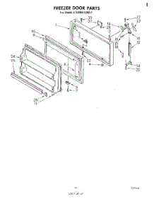 07 - Freezer Door parts for Whirlpool Refrigerator ET22MK1LWR1 from AppliancePartsPros.com